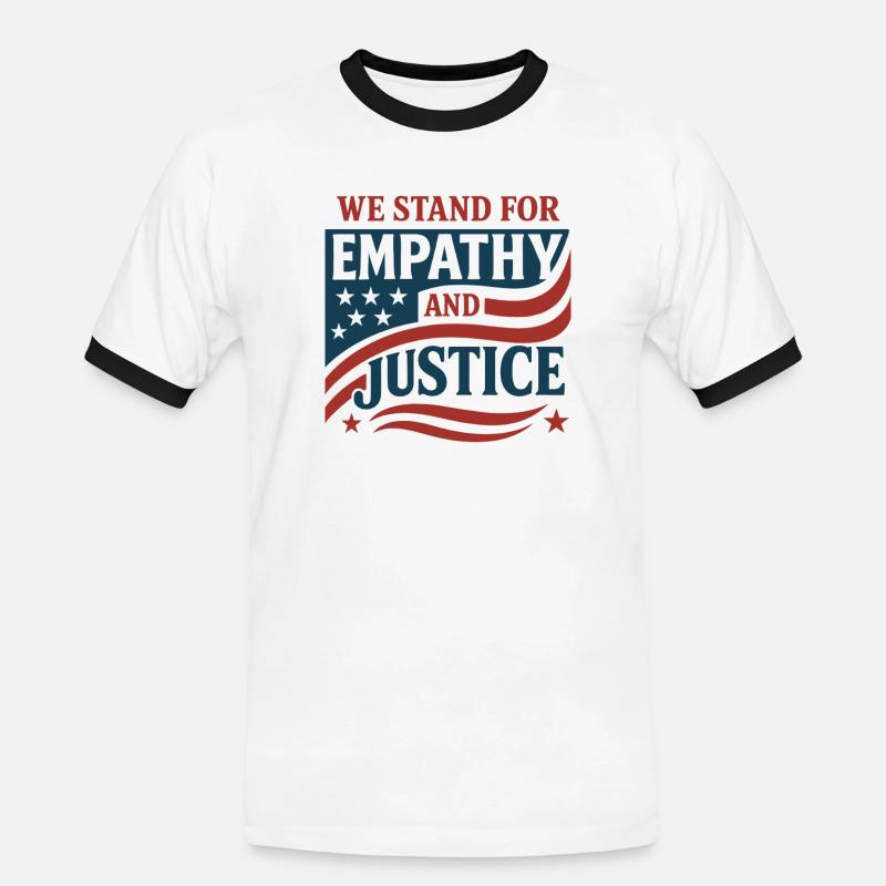 Forensic Nurse Practitioner Empathy & Justice - Männer Kontrast-T-Shirt - Weiß/Schwarz