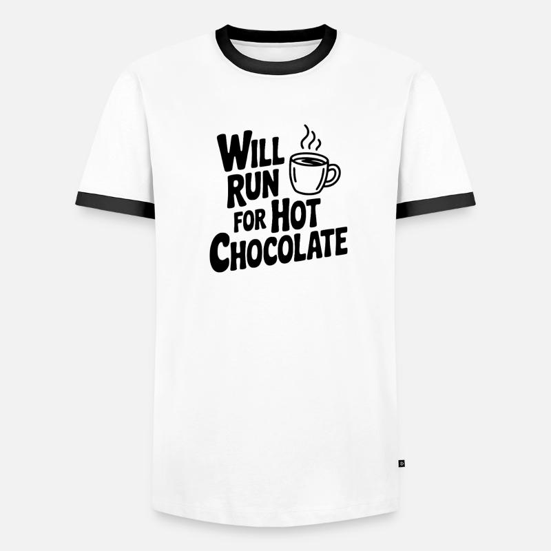 Will Will Hot Chocolate holen - Männer Kontrast-T-Shirt - Weiß/Schwarz