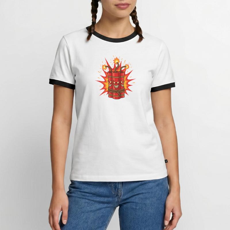 Exploding Dynamite Art Men's Ringer Shirt