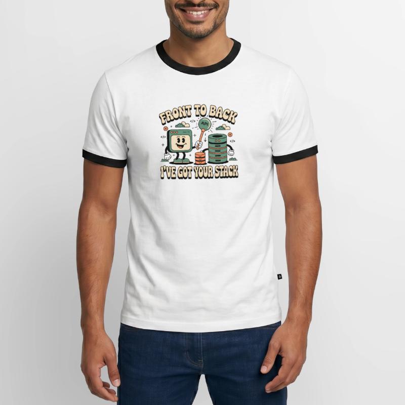 From Front to Back: Full Stack Developers Men's Ringer Shirt