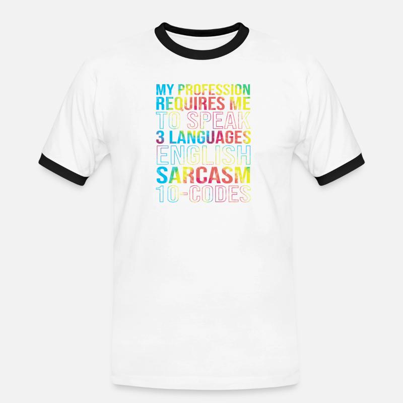 Medical Coder - Men's Ringer Shirt - white/black
