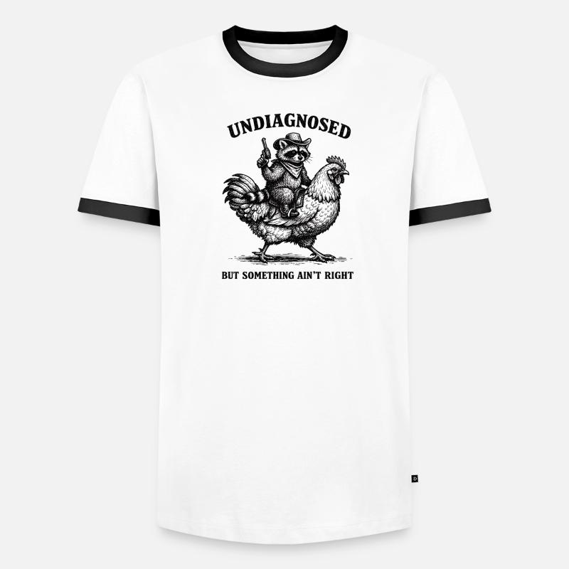 Not diagnosed, but something is wrong - Men's Ringer Shirt - white/black