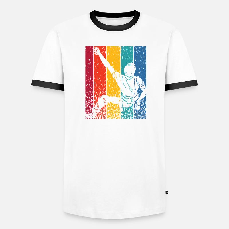Boulderer Boulder Bouldering - Men's Ringer Shirt - white/black
