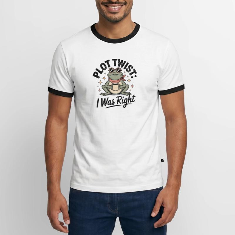 Plot Twist Frog : J’avais raison T-shirt contrasté Homme