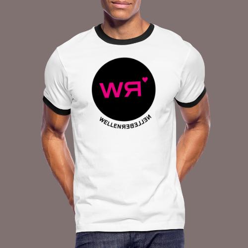 WR Logo Badge final magenta - Männer Kontrast-T-Shirt