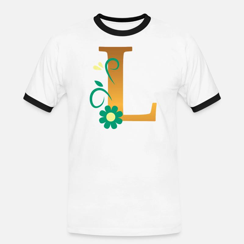 L - Men's Ringer Shirt - white/black