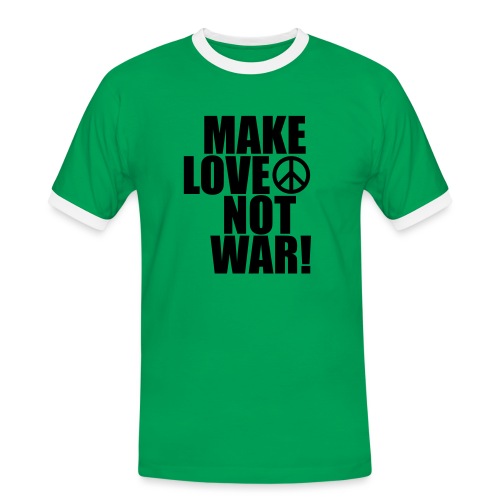 Make love not war - Kontrast-T-shirt herr