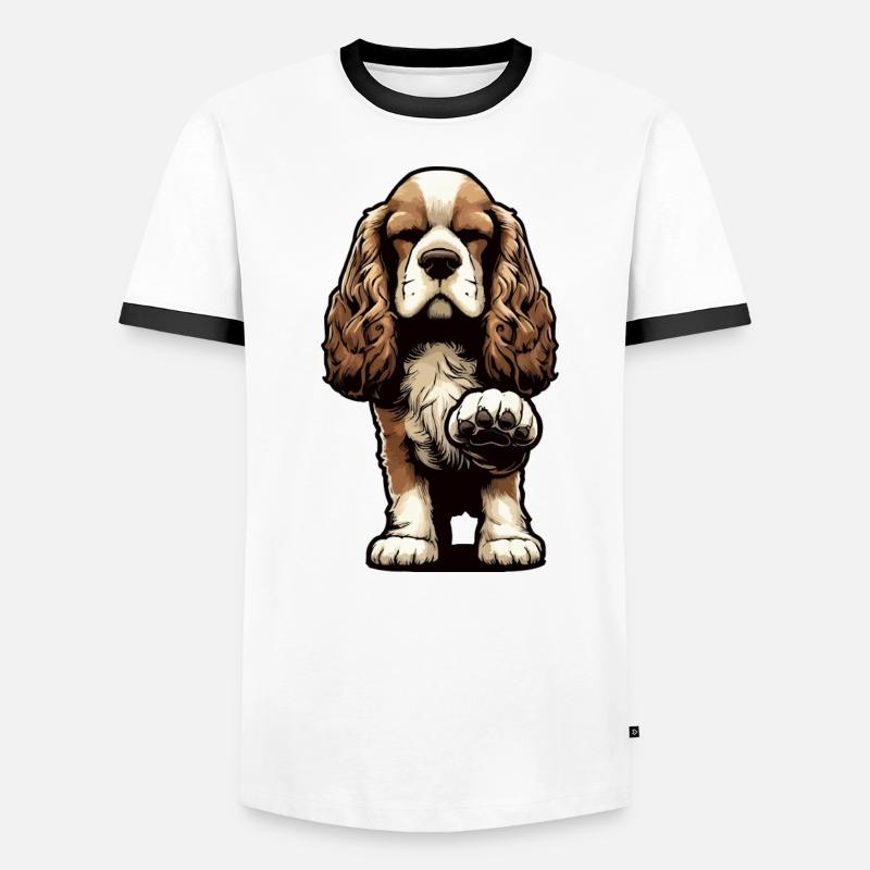 Cocker Spaniel Cockerhund Cocker Spaniel Besitzer - Männer Kontrast-T-Shirt - Weiß/Schwarz