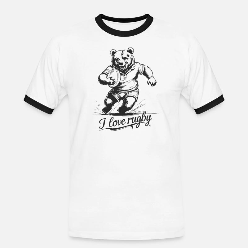 rugby - Men's Ringer Shirt - white/black