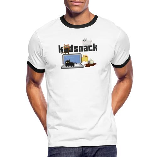 Kodsnack katter - ljus - Kontrast-T-shirt herr