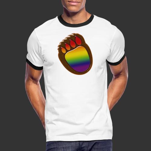 Bear paw with rainbow - Men's Ringer Shirt