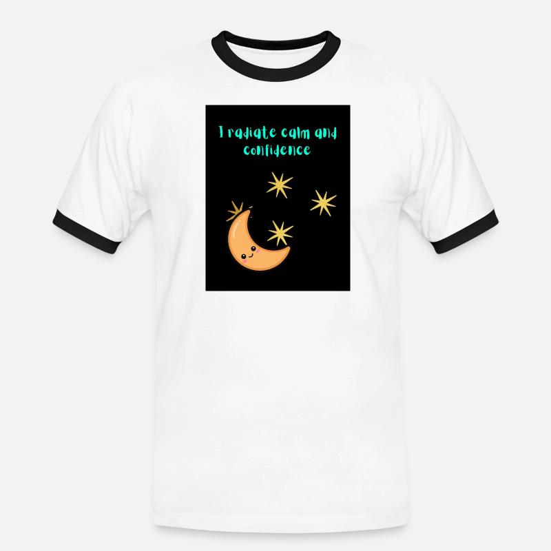 I_radiate_calm_and_confidence - Men's Ringer Shirt - white/black