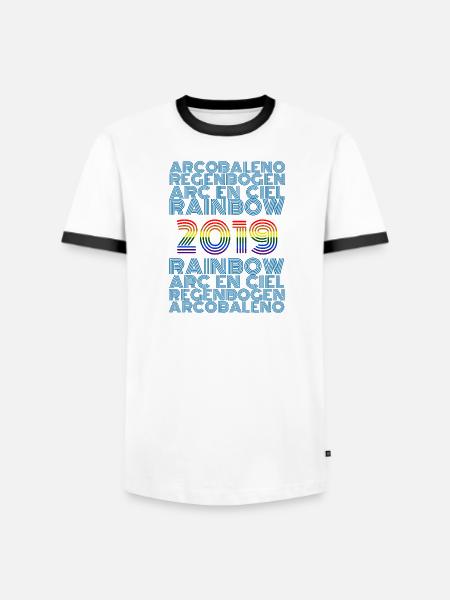 2019 - T-shirt contrasté Homme - blanc/noir