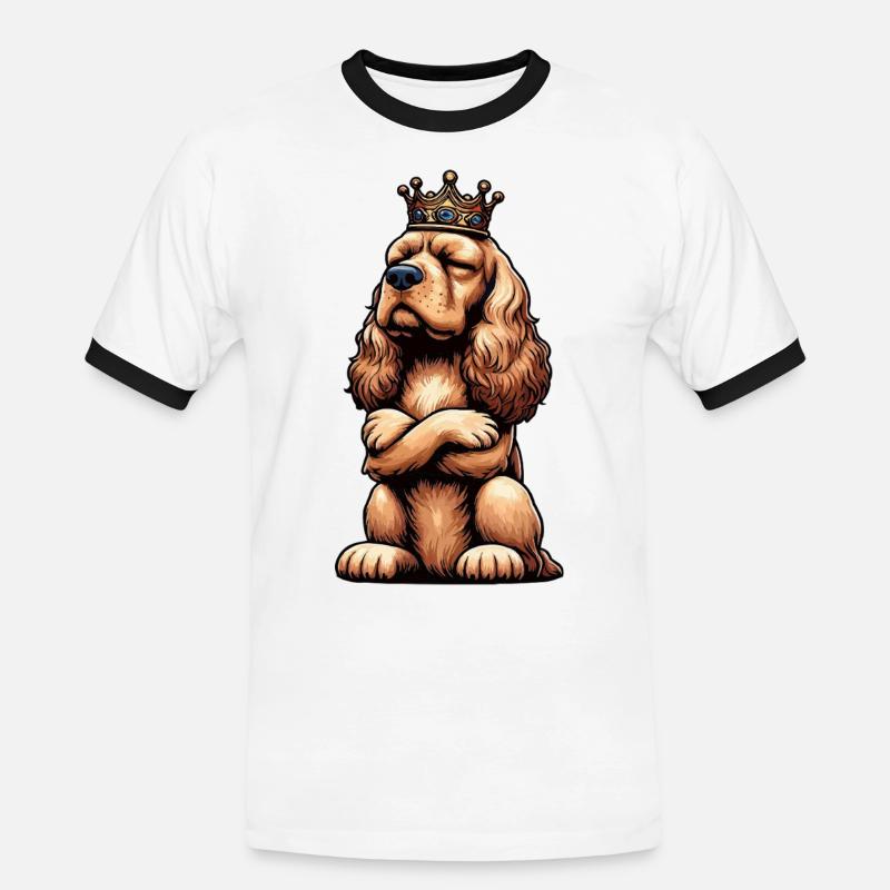 Cocker Spaniel Cockerhund Cocker Spaniel Besitzer - Männer Kontrast-T-Shirt - Weiß/Schwarz