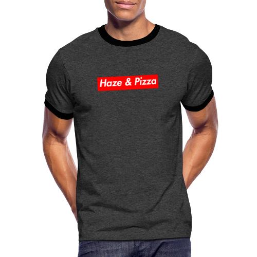 Haze & Pizza - Männer Kontrast-T-Shirt