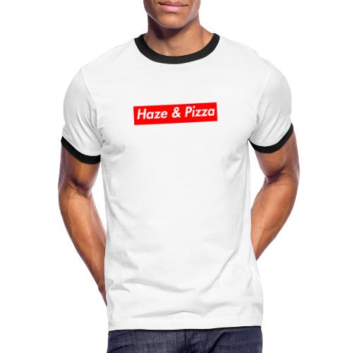 Haze & Pizza - Männer Kontrast-T-Shirt