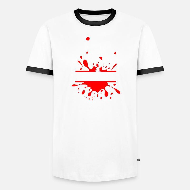 Mud Run Duo – Individuelles Splash-Design - Männer Kontrast-T-Shirt - Weiß/Schwarz