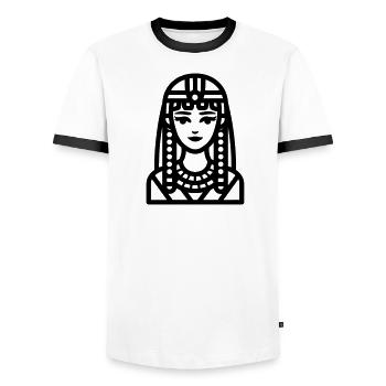pharaon - T-shirt contrasté Homme - blanc/noir - Devant - AI Model Female 172 light (172cm) & AI Model Male 178 dark (178cm)