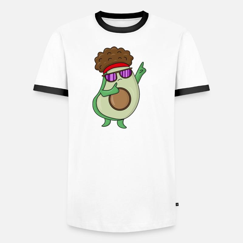 Cool Avacado Dance - Men's Ringer Shirt - white/black