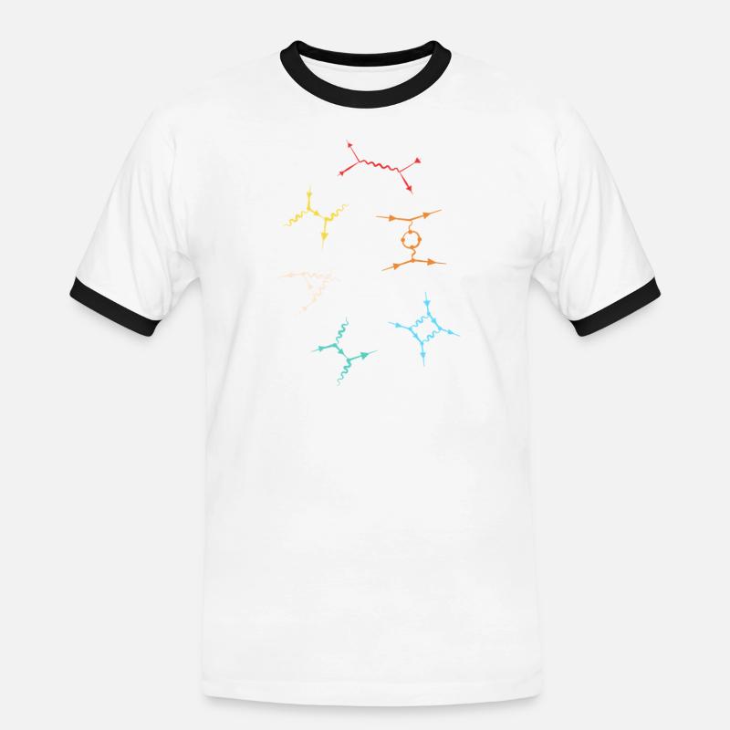 Quantenphysik Quanten Physik Quantensprung - Männer Kontrast-T-Shirt - Weiß/Schwarz