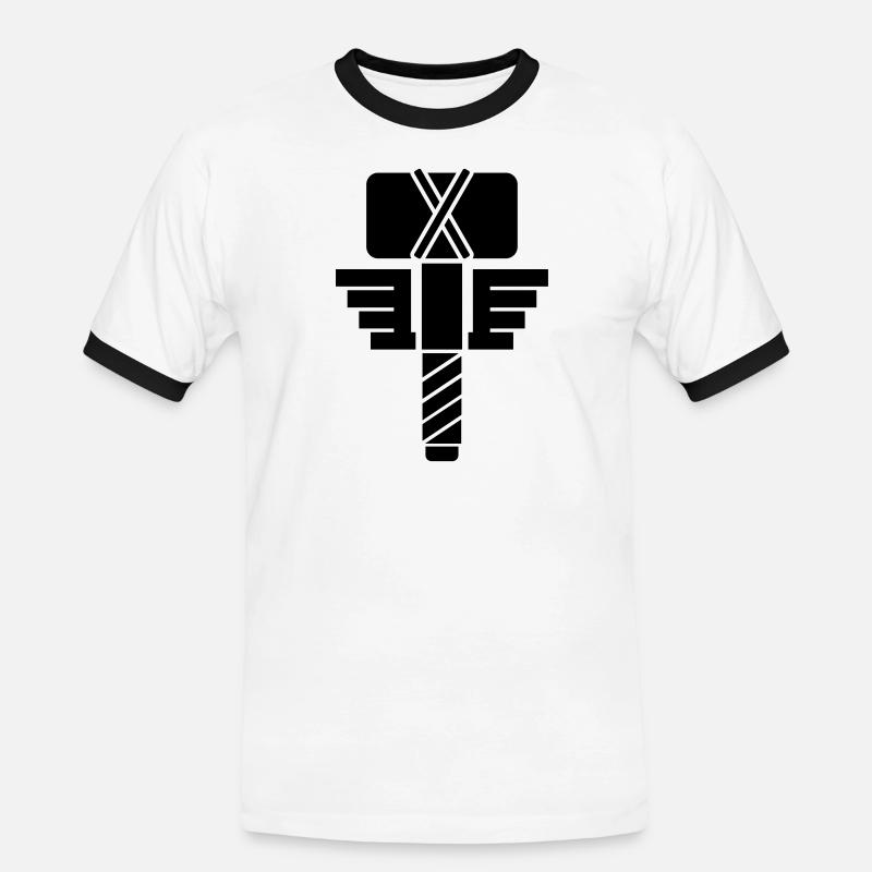 Thor - Men's Ringer Shirt - white/black