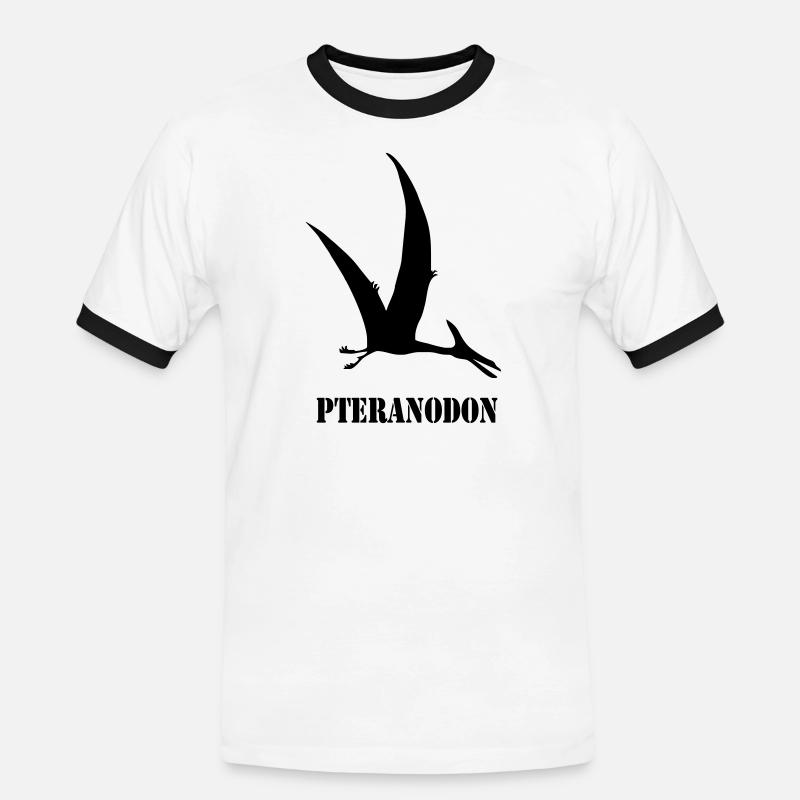 pteranodon - Men's Ringer Shirt - white/black