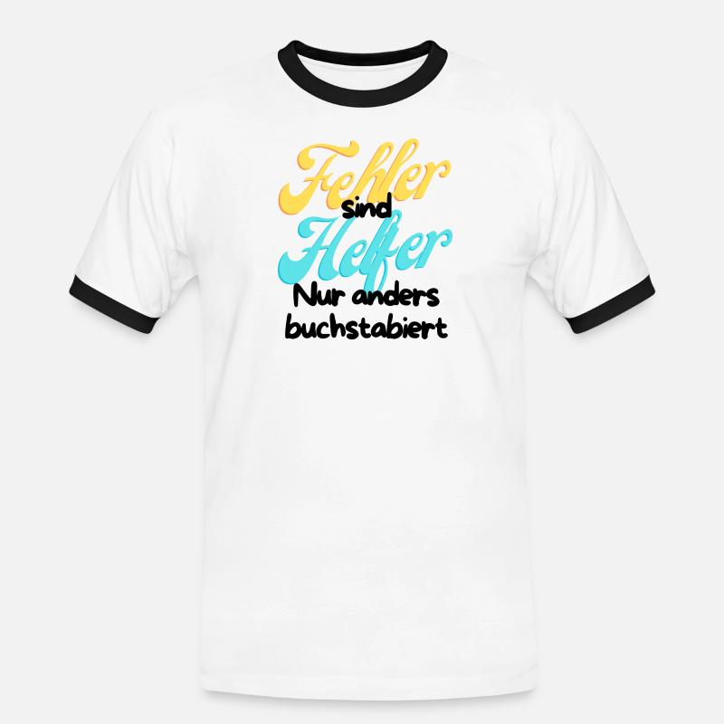 Error Helper Gradient Script - Men's Ringer Shirt - white/black