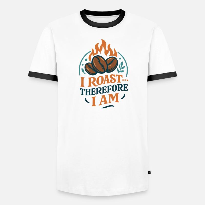 Ich röste, also bin ich - Männer Kontrast-T-Shirt - Weiß/Schwarz