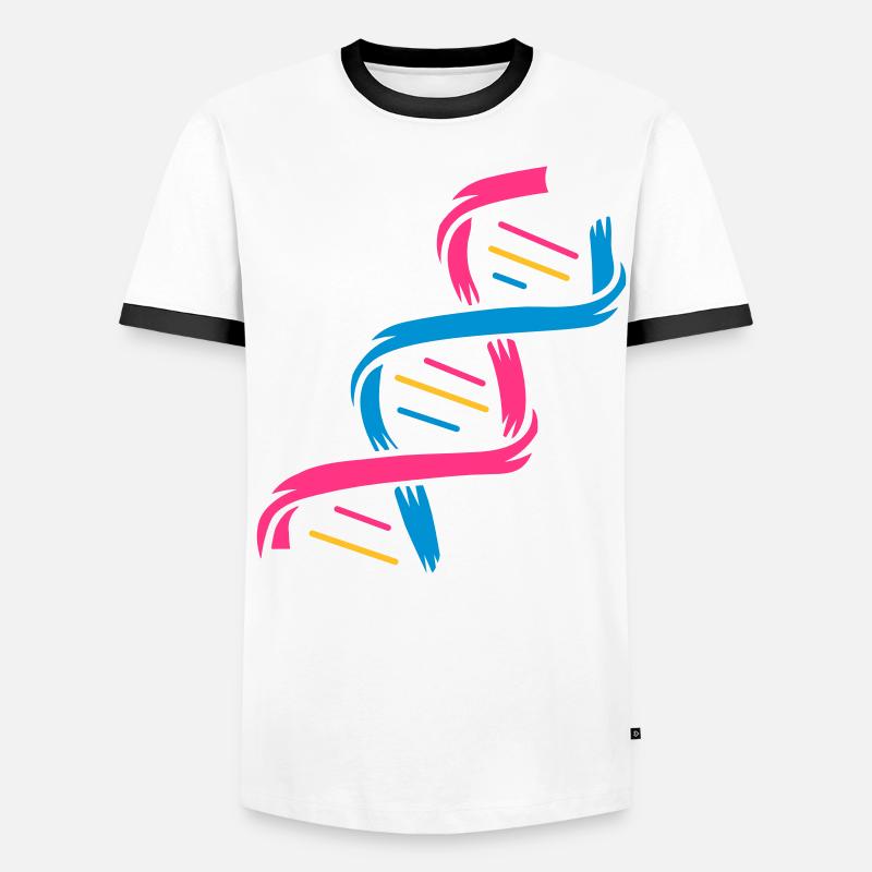 Die Struktur eines DNA-Moleküls - Männer Kontrast-T-Shirt - Weiß/Schwarz