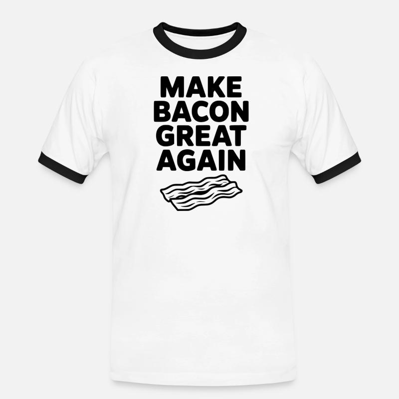 Make Bacon Great Again - Men's Ringer Shirt - white/black