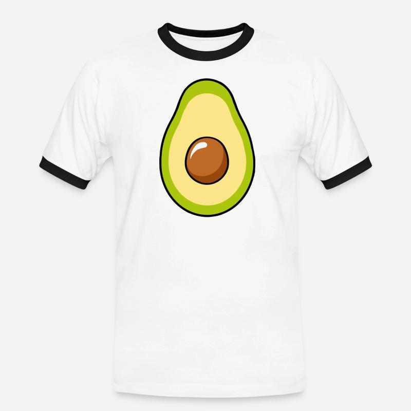 Avocado - Men's Ringer Shirt - white/black