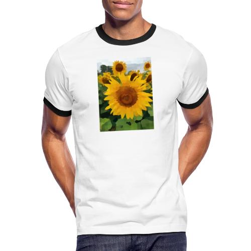 Sonnenblume - Männer Kontrast-T-Shirt
