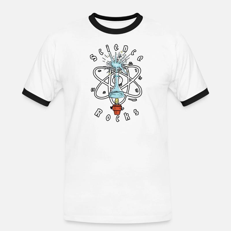 Science Physics rocks - Men's Ringer Shirt - white/black