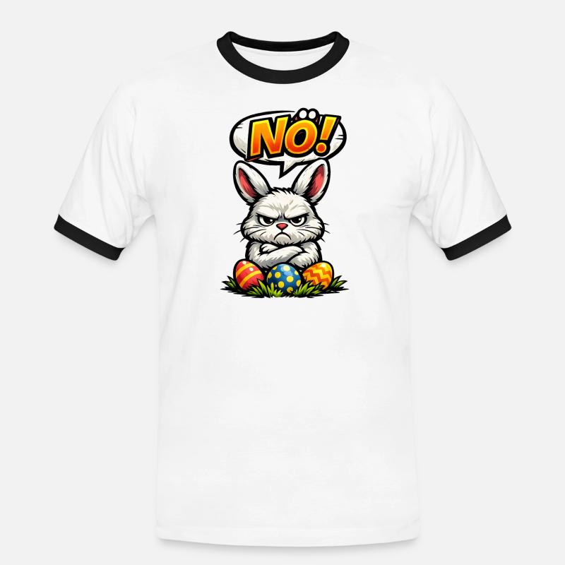 Lower Austrian Bunny Easter Gift - Men's Ringer Shirt - white/black
