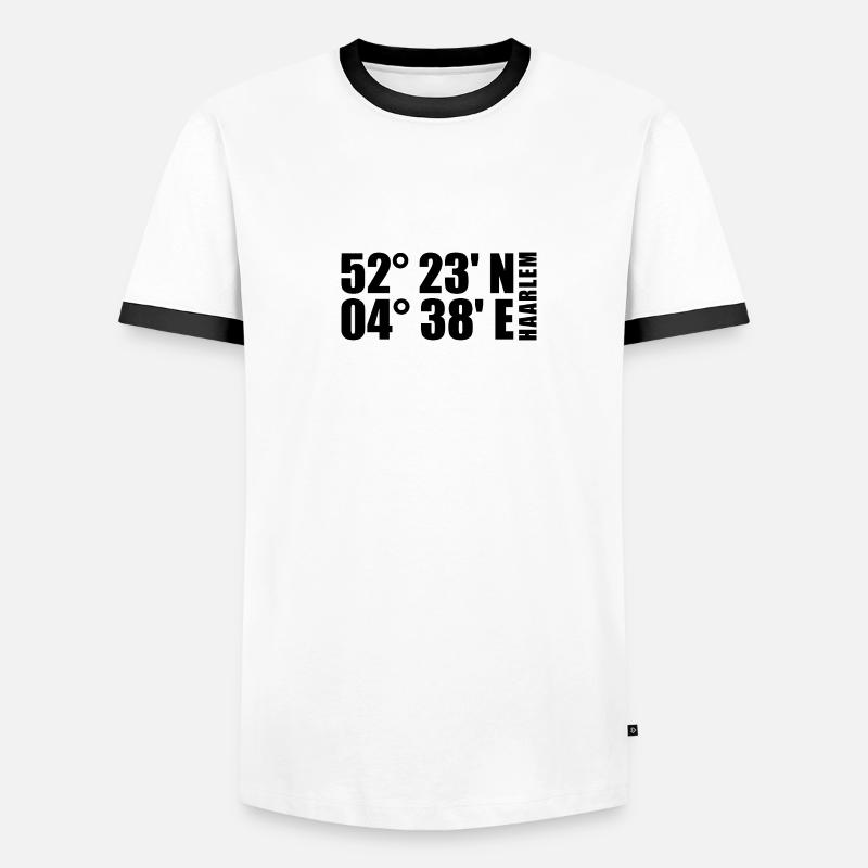 Haarlem coordinates - Men's Ringer Shirt - white/black