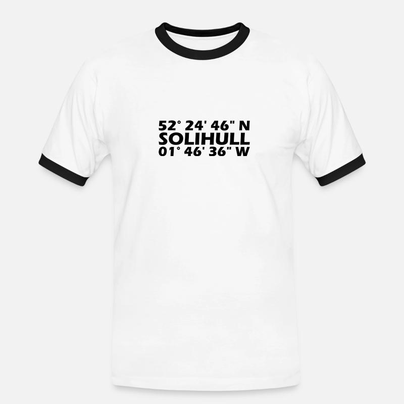Solihull coordinates - Men's Ringer Shirt - white/black