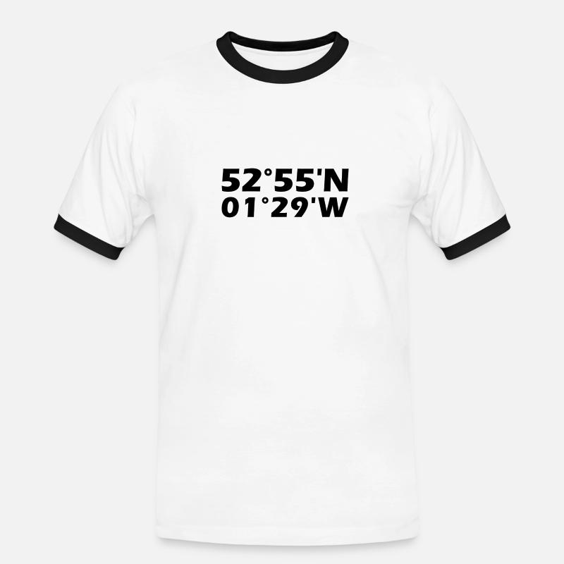 Derby Coordinates - Men's Ringer Shirt - white/black