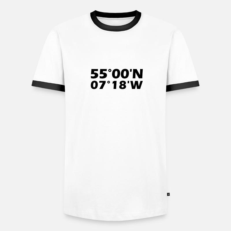 Derry coordinates - Men's Ringer Shirt - white/black