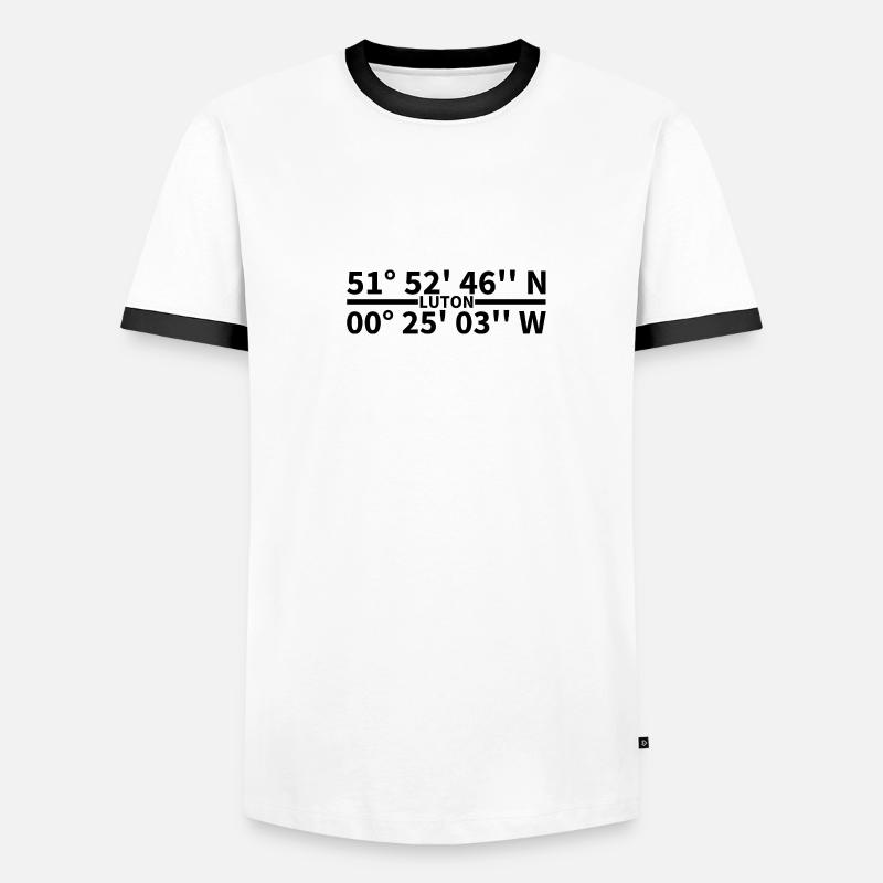Luton coordinates - Men's Ringer Shirt - white/black