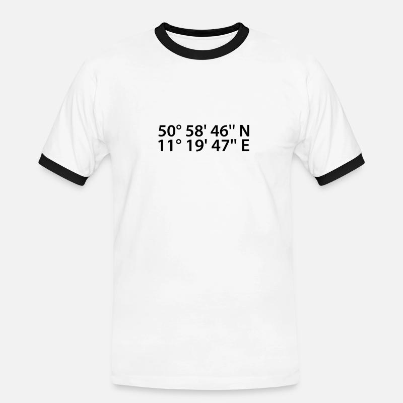 Weimar coordinates - Men's Ringer Shirt - white/black
