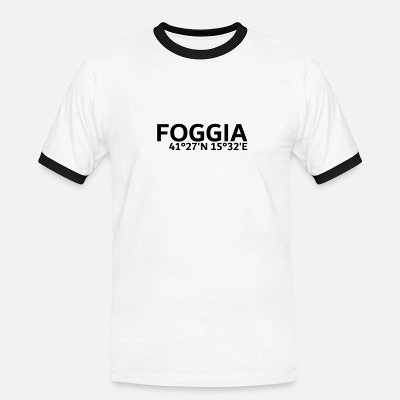 Foggia coordinates - Men's Ringer Shirt - white/black