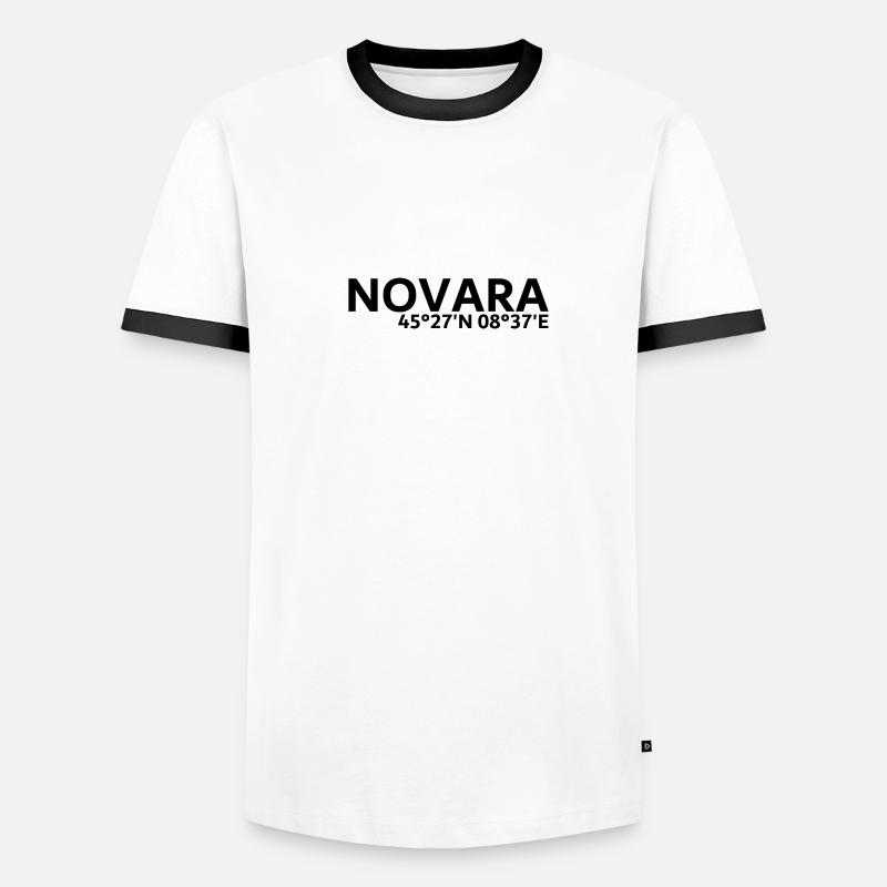 Novara coordinates - Men's Ringer Shirt - white/black