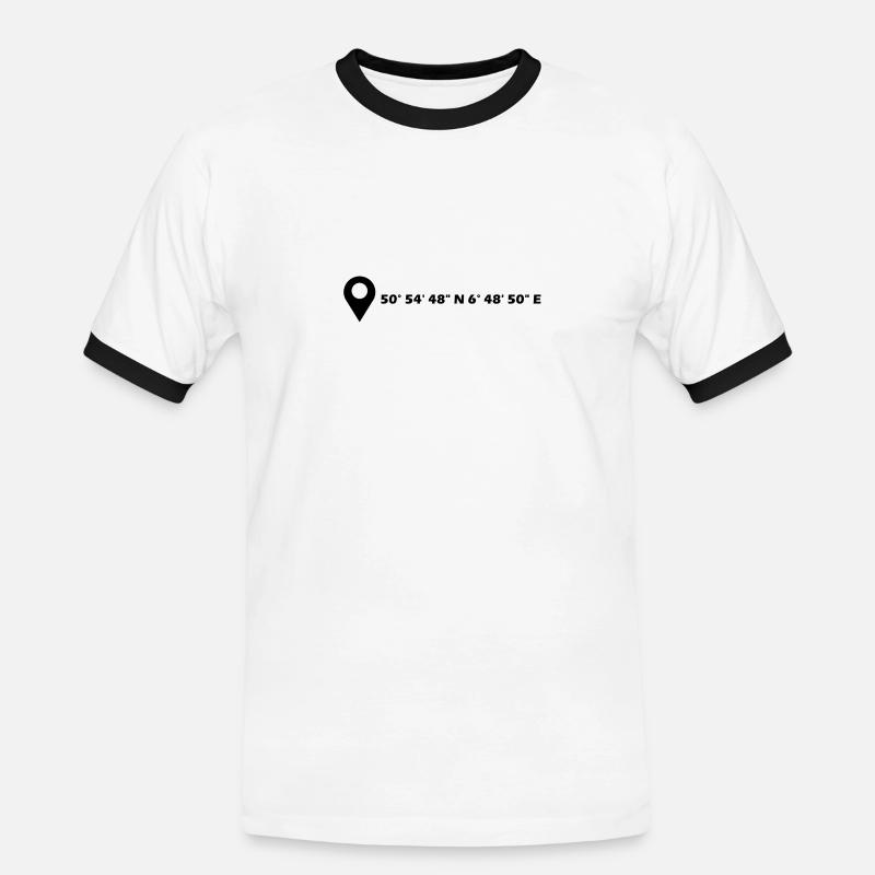 Cheeky coordinates - Men's Ringer Shirt - white/black