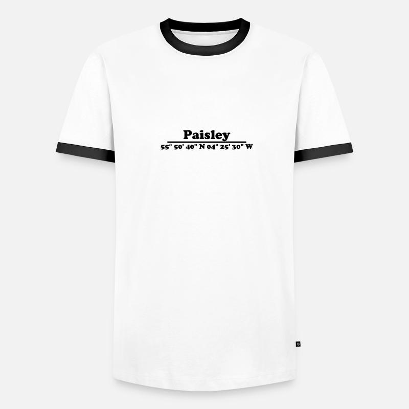 Paisley coordinates - Men's Ringer Shirt - white/black