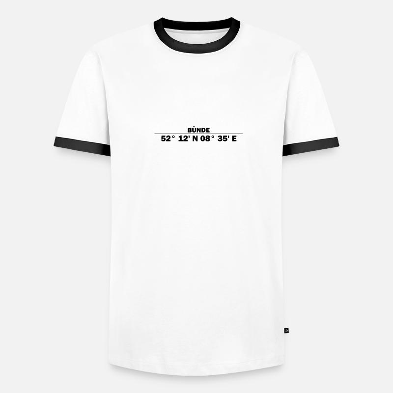 Frets coordinates - Men's Ringer Shirt - white/black