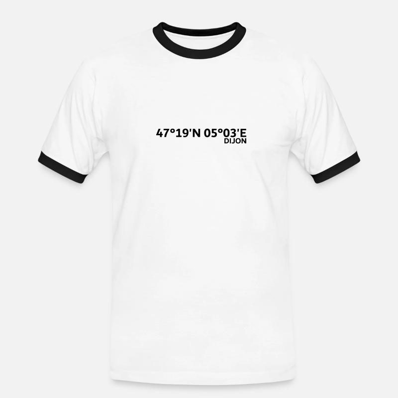 Dijon Coordinates - Men's Ringer Shirt - white/black