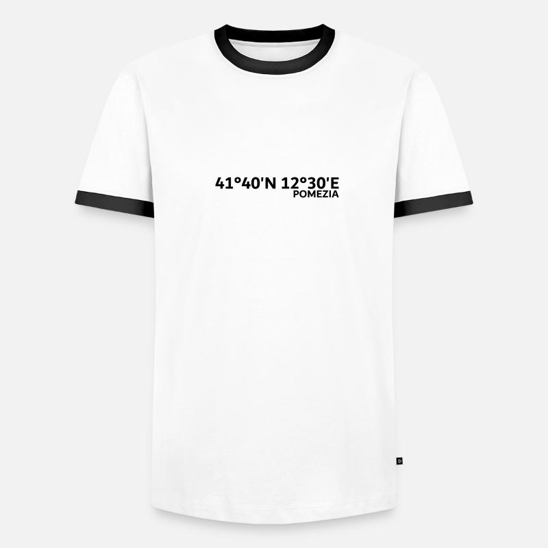 Pomezia coordinates - Men's Ringer Shirt - white/black