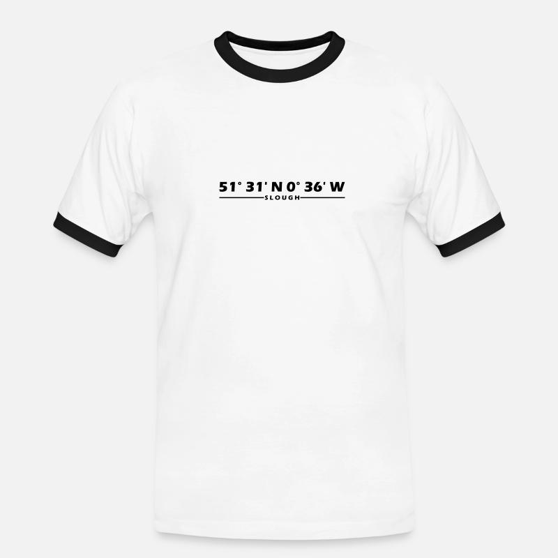 Slough Coordinates - Men's Ringer Shirt - white/black