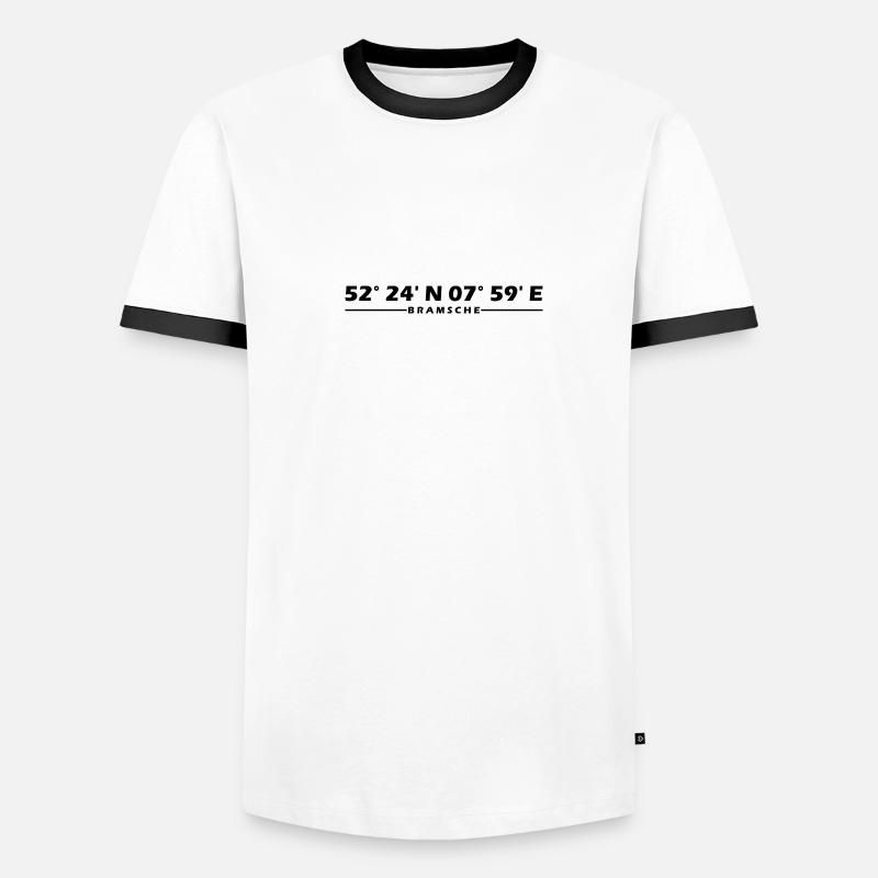 Bram coordinates - Men's Ringer Shirt - white/black