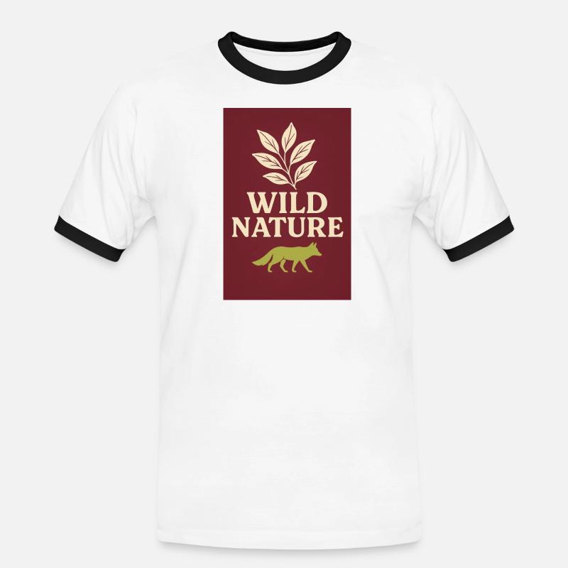 903E7BB2-E856-41AA-A23F-B3E2B4698455 - Männer Kontrast-T-Shirt - Weiß/Schwarz